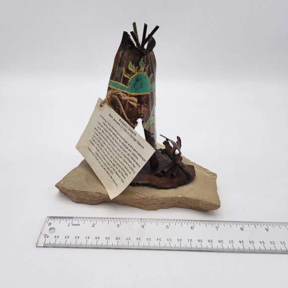 Pair of Vintage Kenneth Doherty Native American Sculptures - Picture 9 of 10